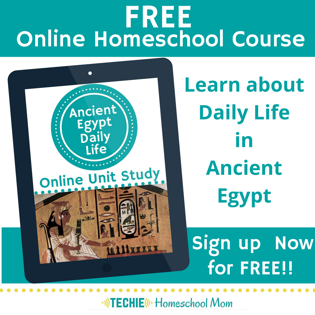Ancient Egypt Daily Life Unit Study. This homeschool curriculum integrates multiple subjects for multiple ages of students. Access websites and videos and complete digital projects. With Online Unit Studies’ easy-to-use E-course format, no additional books and print resources are needed. Just gather supplies for hands-on projects and register for online tools.