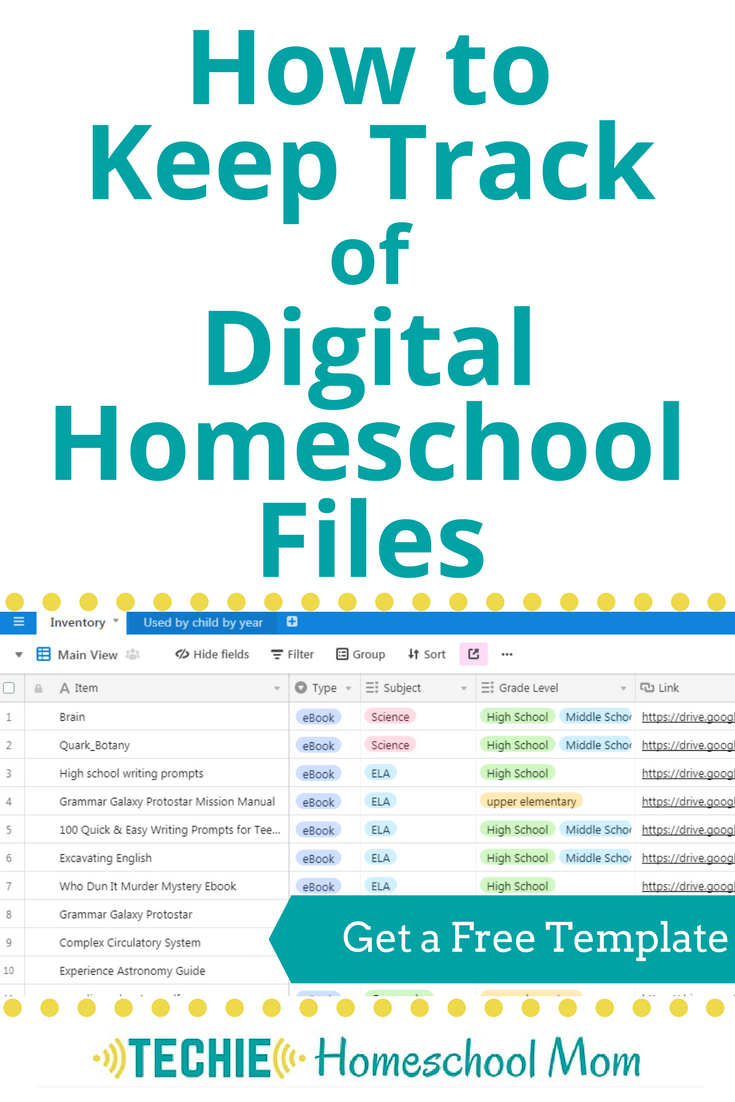 Learn how to keep track of all your homeschool links and digital files. Free template available.