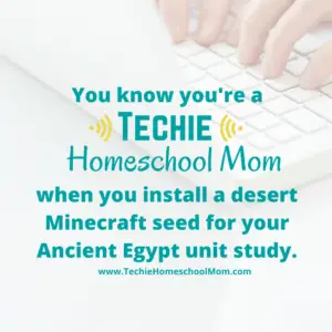 You know you're a Techie Homeschool Mom when you visit TechieHomeschoolMom.com for homeschool inspiration and encouragement.