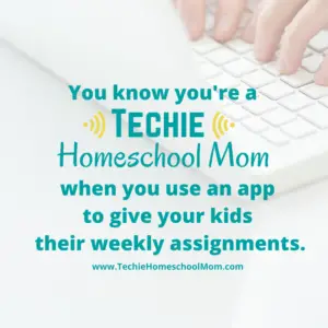 You know you're a Techie Homeschool Mom when you visit TechieHomeschoolMom.com for homeschool inspiration and encouragement.