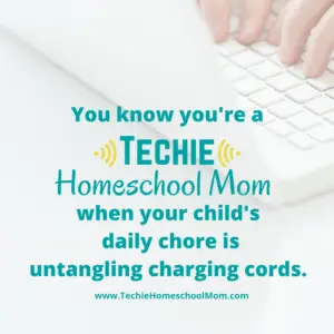 You know you're a Techie Homeschool Mom when you visit TechieHomeschoolMom.com for homeschool inspiration and encouragement.
