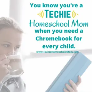 You know you're a Techie Homeschool Mom when you visit TechieHomeschoolMom.com for homeschool inspiration and encouragement.
