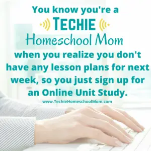 You know you're a Techie Homeschool Mom when you visit TechieHomeschoolMom.com for homeschool inspiration and encouragement.