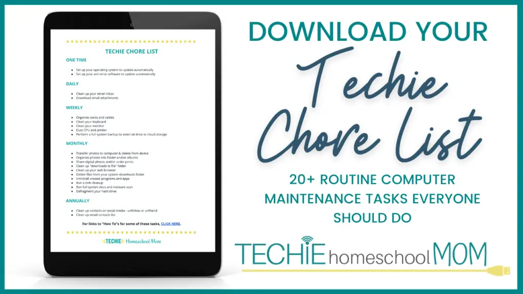 Techie Chore List