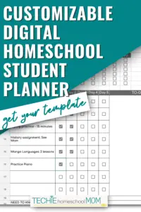 Want a customizable, yet simple, homeschool planner to keep track if your kids are getting their work done? Check out how to use this homeschool student planner template.