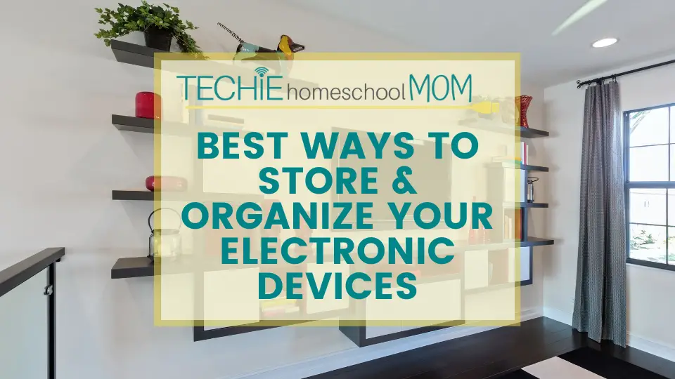 An entertainment center showing how to organize electronic devices.