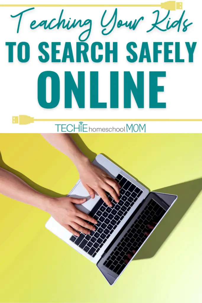 It's crucial that you teach your kids how to use online resources for homeschooling. This Techie Homeschool Workshop gives some tips for Teaching Your Kids to Search Safely Online. I show three ways to search within trusted websites, including setting up custom search engines. Plus, I share some tips for being safe when using typical search engines.