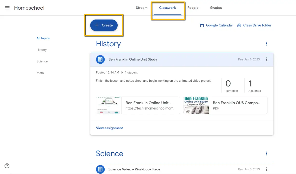 Using Google Classroom Online to Manage Your Homeschool