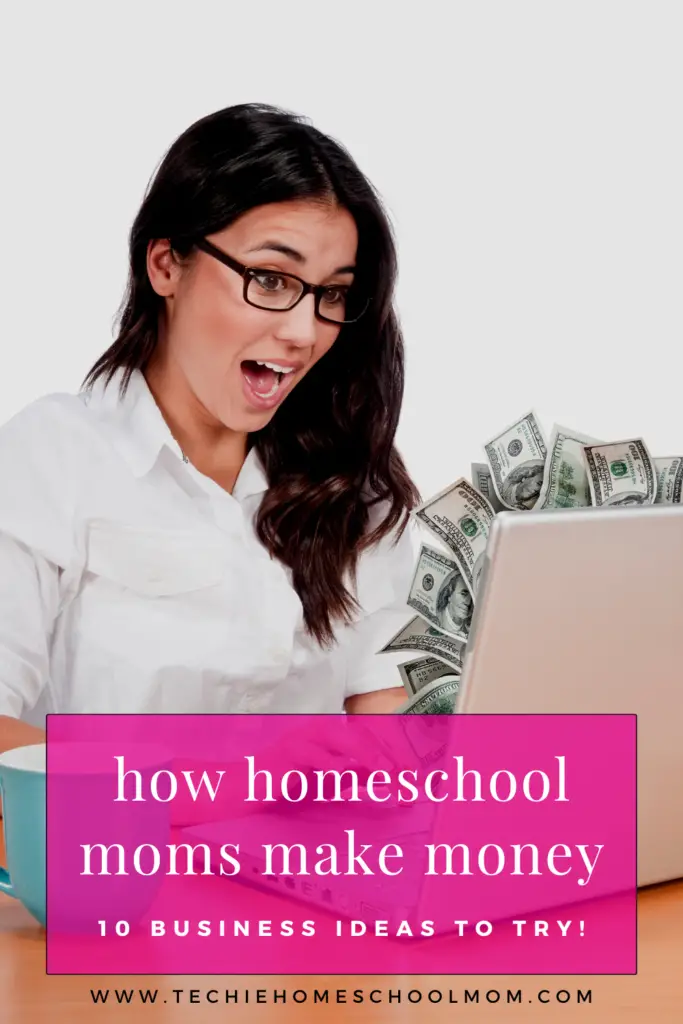 Wondering how homeschool moms make money . . . and how you can get in on the action? In my latest blog post, I share 10 ideas for homeschool-friendly businesses that have little to no overhead as well as resources for each one that will help you learn more. Check it out and let me know what you think!