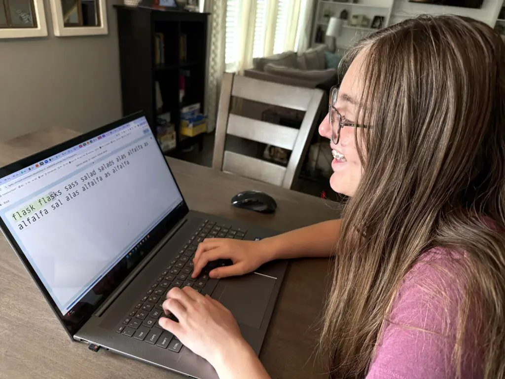 Typing program for homeschoolers